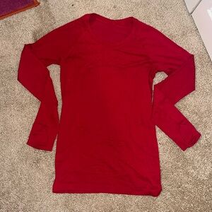 Lululemon red long sleeve top